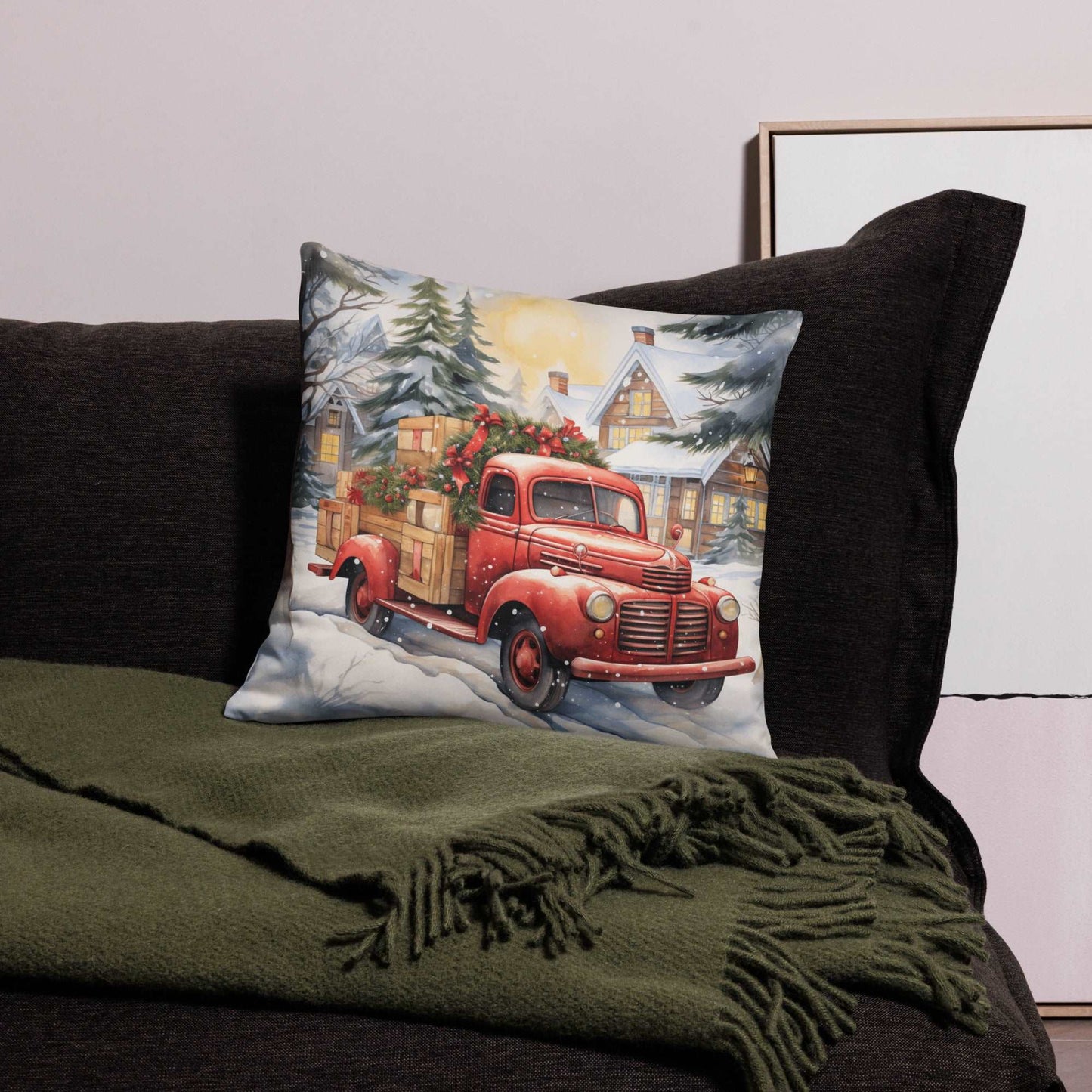 Red Truck Pillow