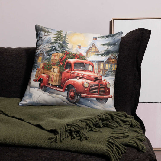 Red Truck Pillow