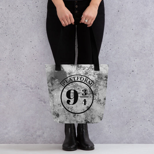 Platform 9 3/4 Tote bag Black - The Sandy Merchant