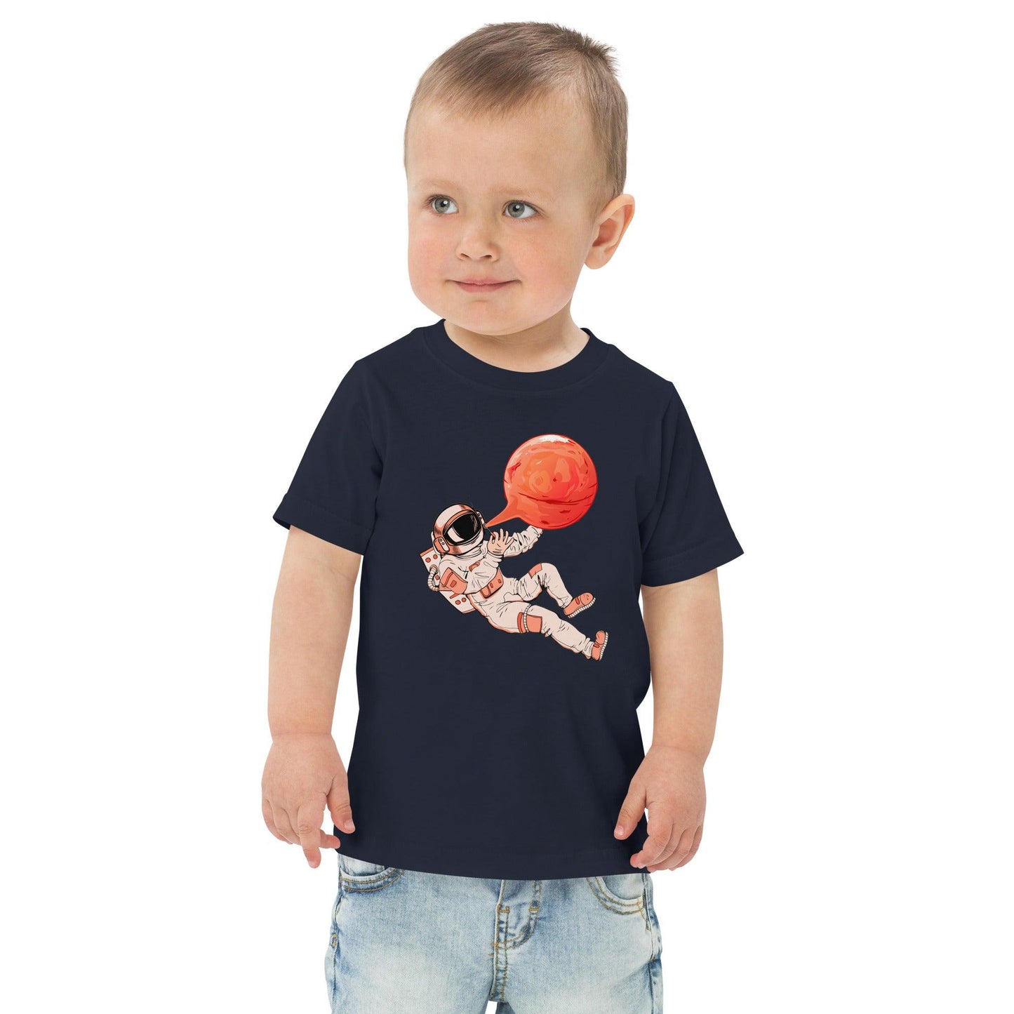 Astronaut Bubble Toddler jersey t-shirt - The Sandy Merchant