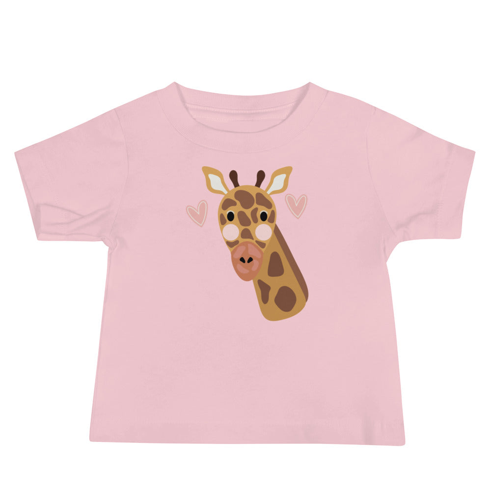 Lovey Giraffe Baby Jersey Short Sleeve Tee - The Sandy Merchant