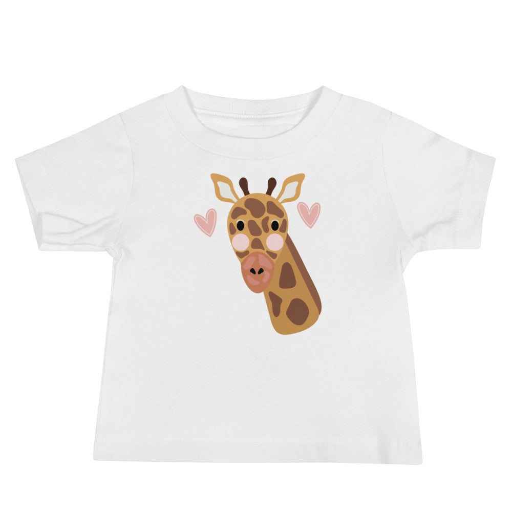 Lovey Giraffe Baby Jersey Short Sleeve Tee - The Sandy Merchant