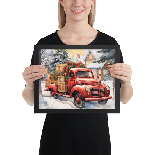 Red Truck Framed print - The Sandy Merchant