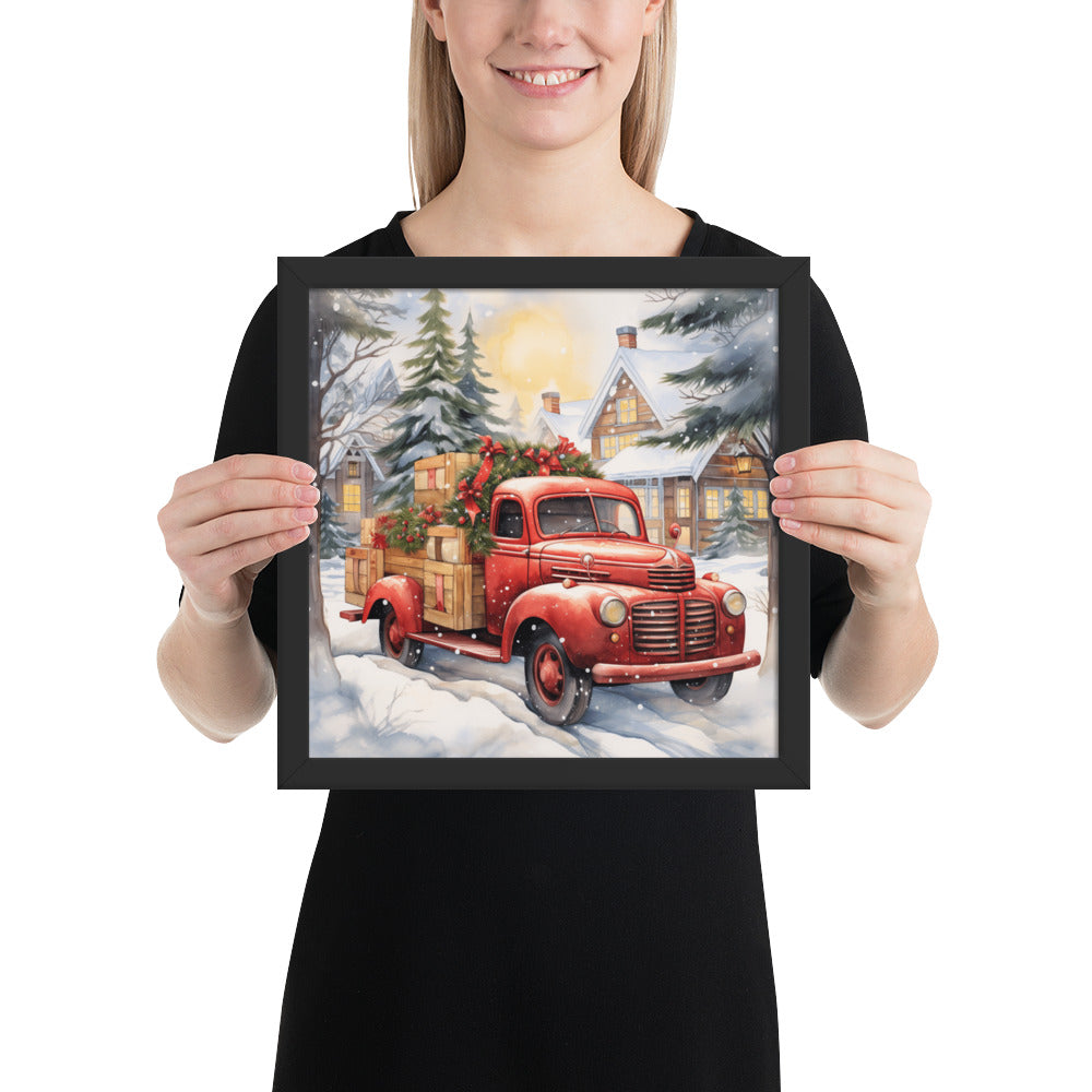 Red Truck Framed print - The Sandy Merchant