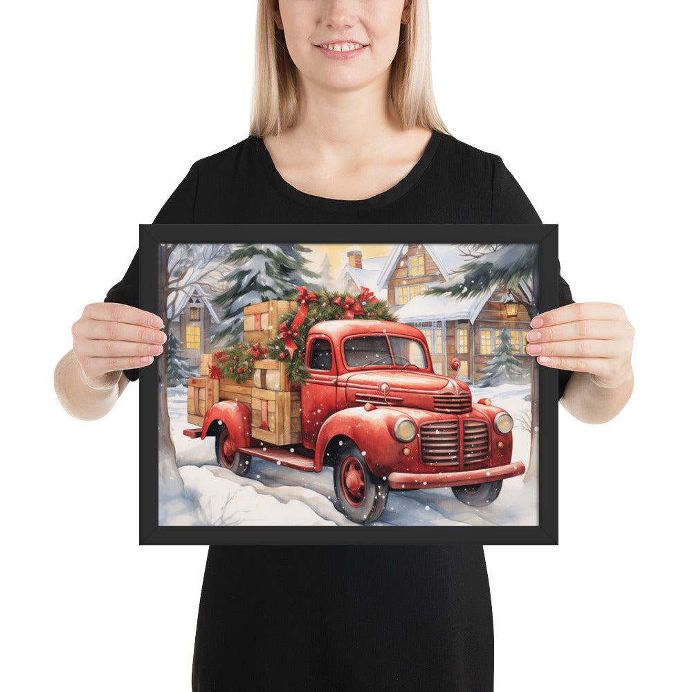 Red Truck Framed print - The Sandy Merchant