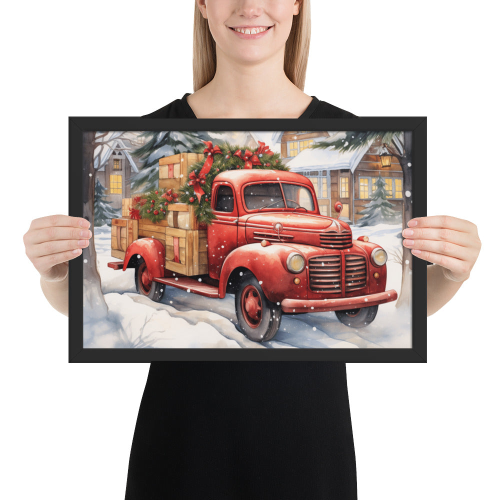 Red Truck Framed print - The Sandy Merchant