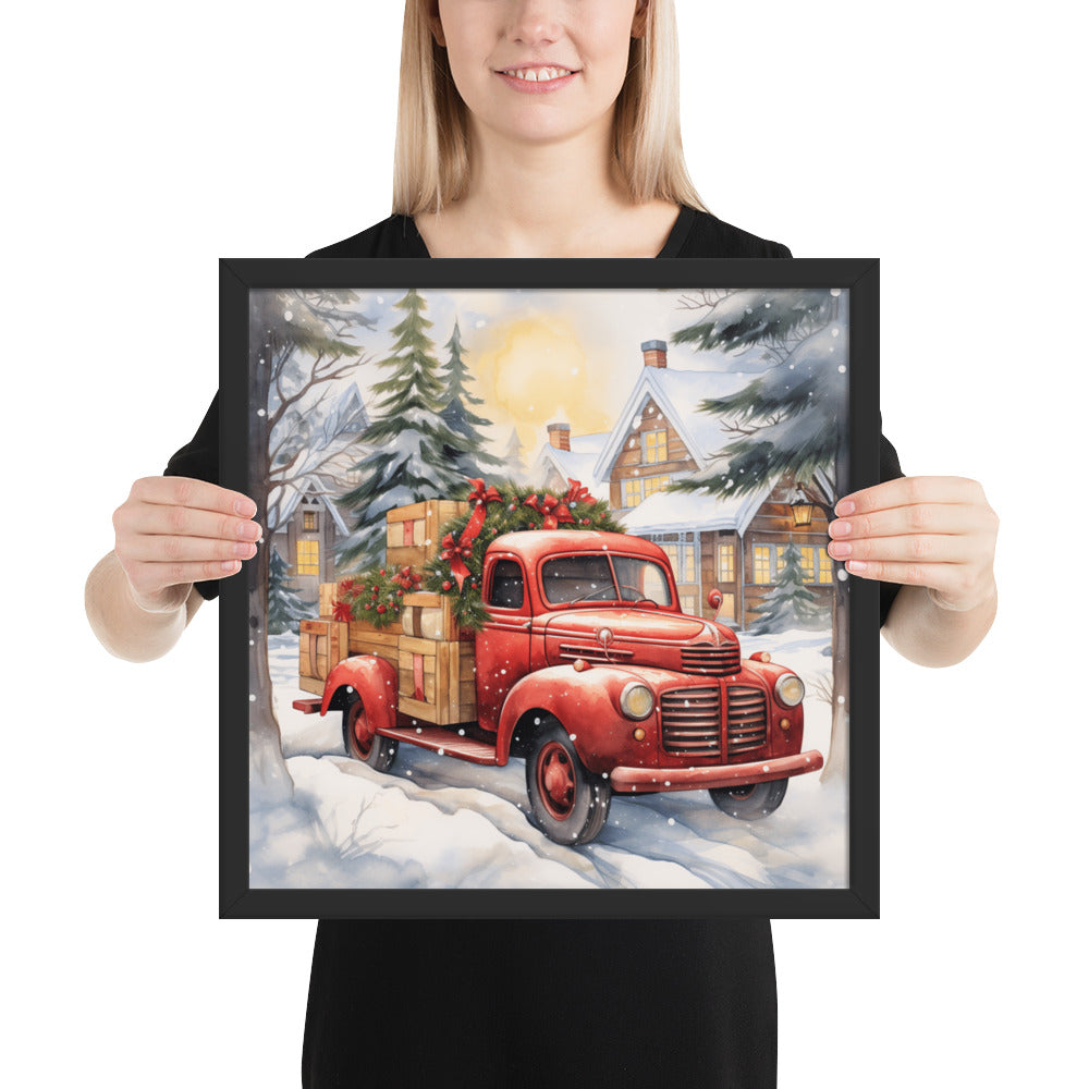 Red Truck Framed print - The Sandy Merchant