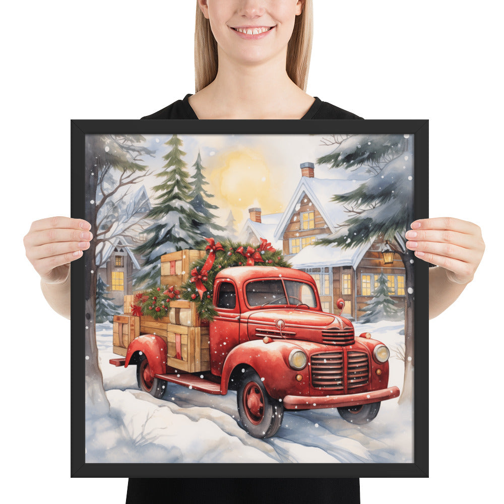 Red Truck Framed print - The Sandy Merchant