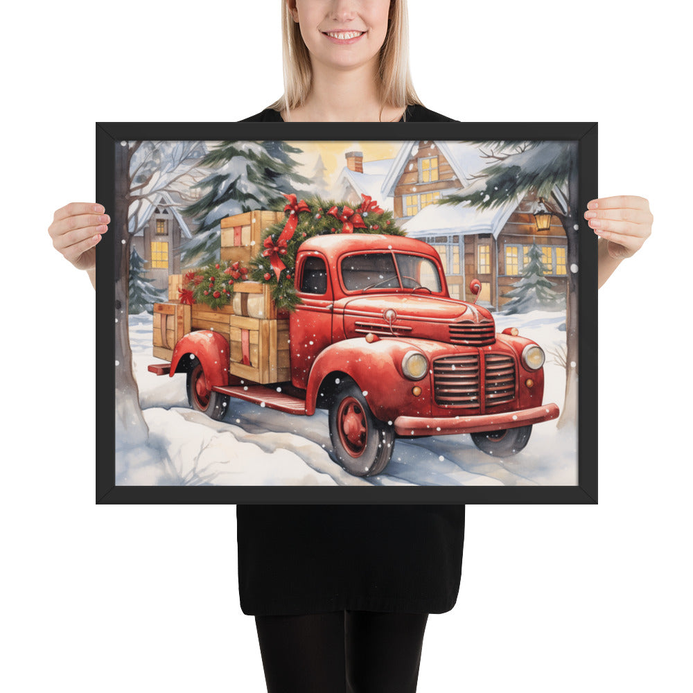 Red Truck Framed print - The Sandy Merchant