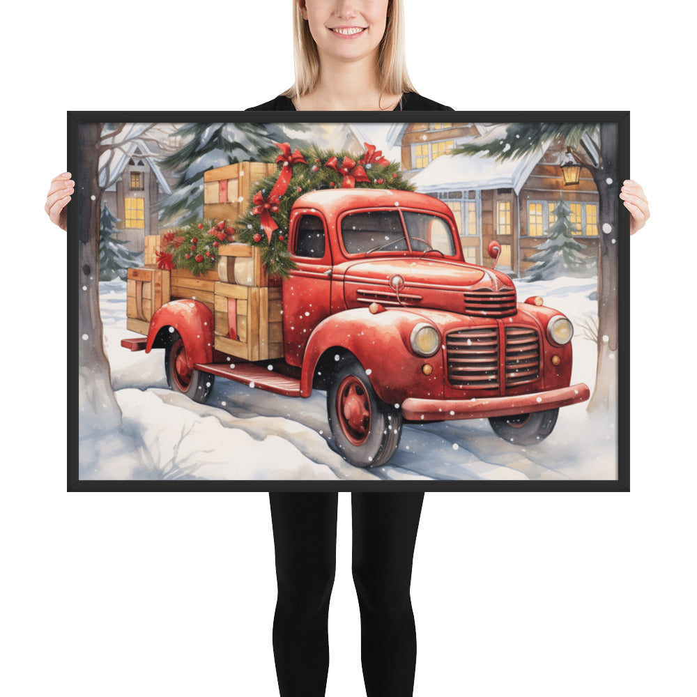 Red Truck Framed print - The Sandy Merchant