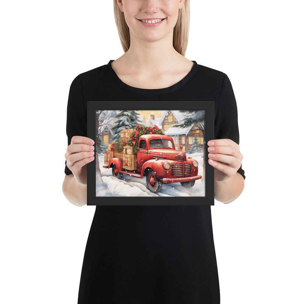 Red Truck Framed print - The Sandy Merchant