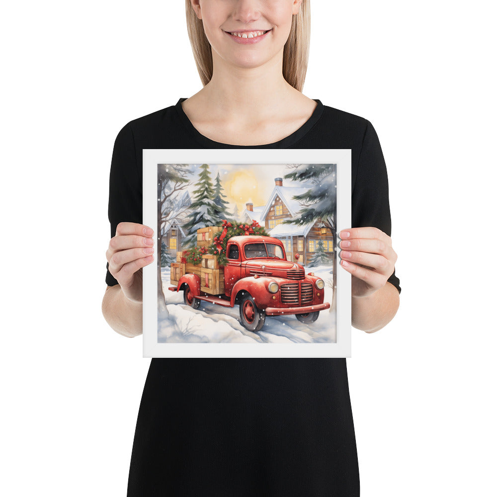 Red Truck Framed print - The Sandy Merchant