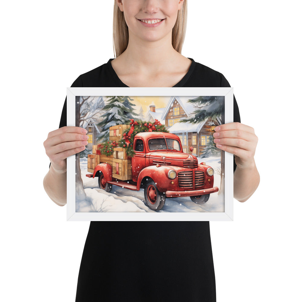 Red Truck Framed print - The Sandy Merchant