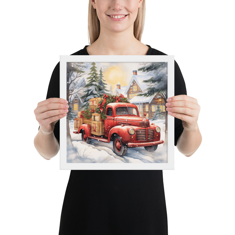 Red Truck Framed print - The Sandy Merchant