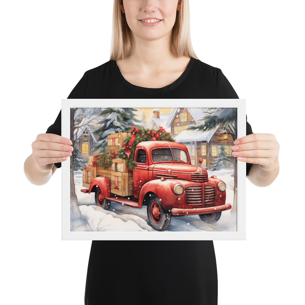 Red Truck Framed print - The Sandy Merchant