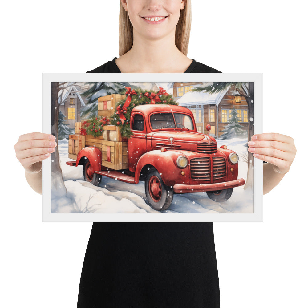 Red Truck Framed print - The Sandy Merchant