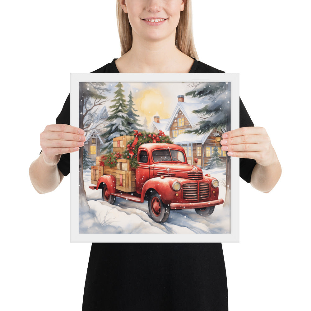 Red Truck Framed print - The Sandy Merchant