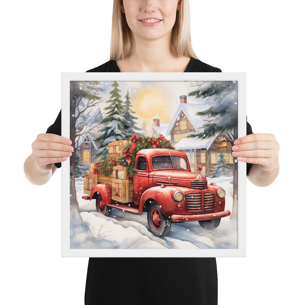 Red Truck Framed print - The Sandy Merchant