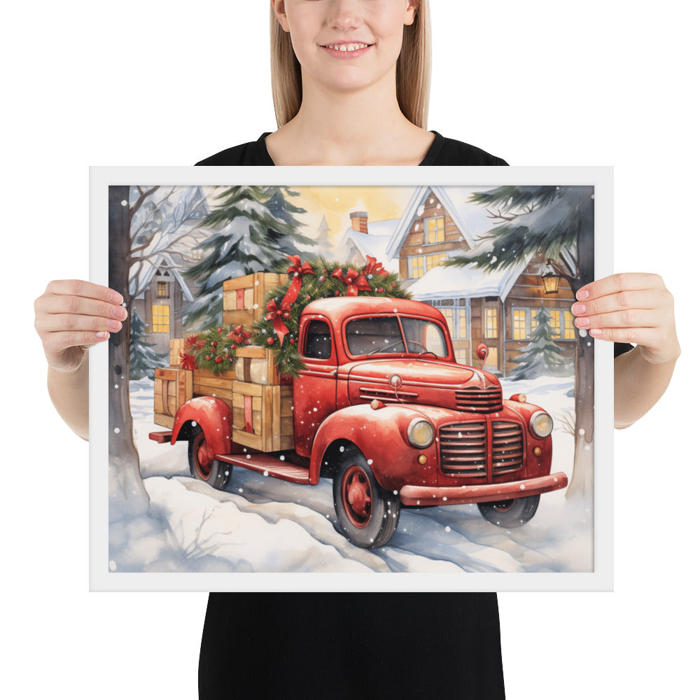 Red Truck Framed print - The Sandy Merchant