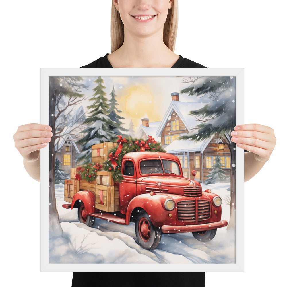 Red Truck Framed print - The Sandy Merchant