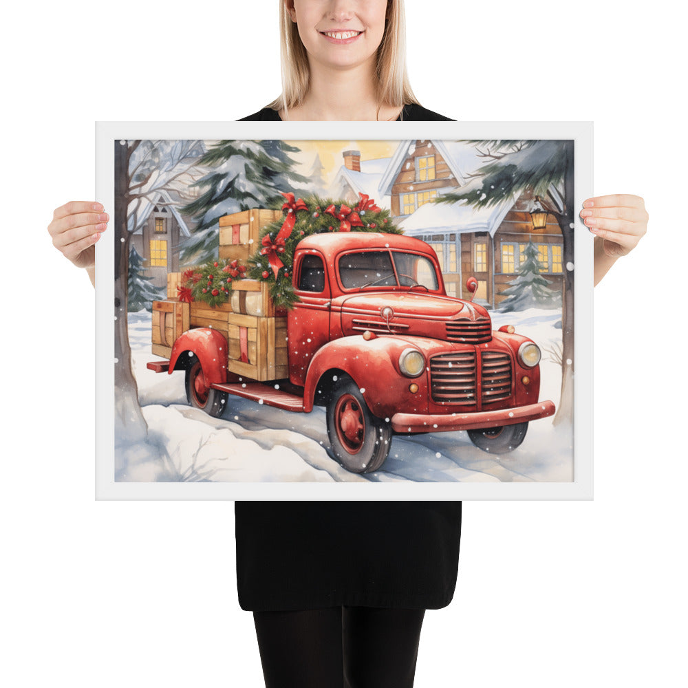 Red Truck Framed print - The Sandy Merchant