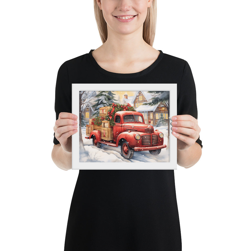 Red Truck Framed print - The Sandy Merchant