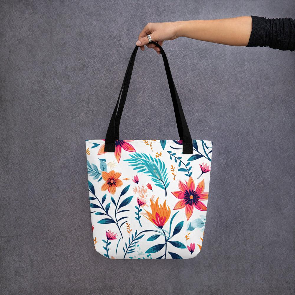 Feisty Floral Tote bag - The Sandy Merchant