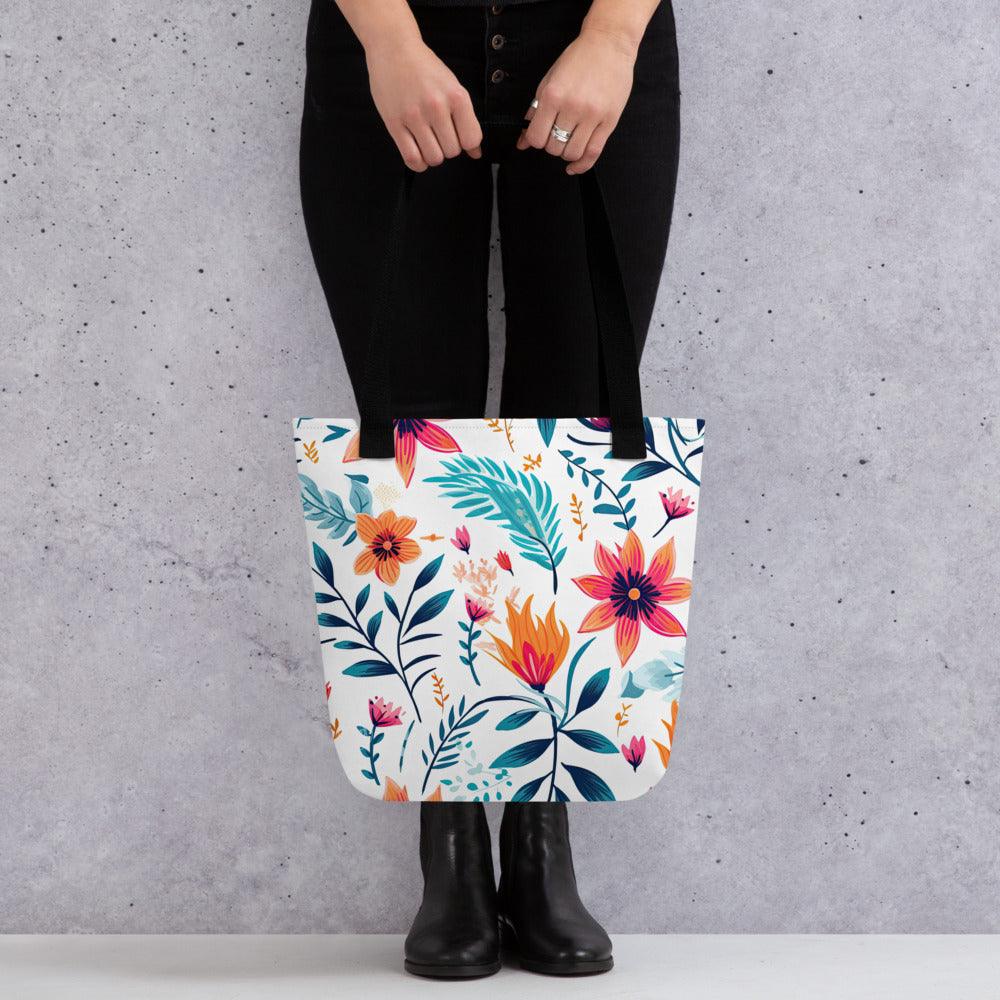 Feisty Floral Tote bag - The Sandy Merchant