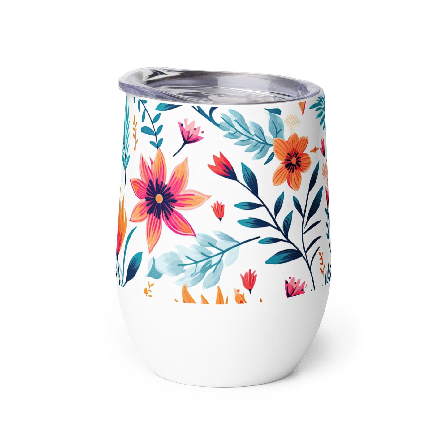 Feisty Floral Wine tumbler - The Sandy Merchant