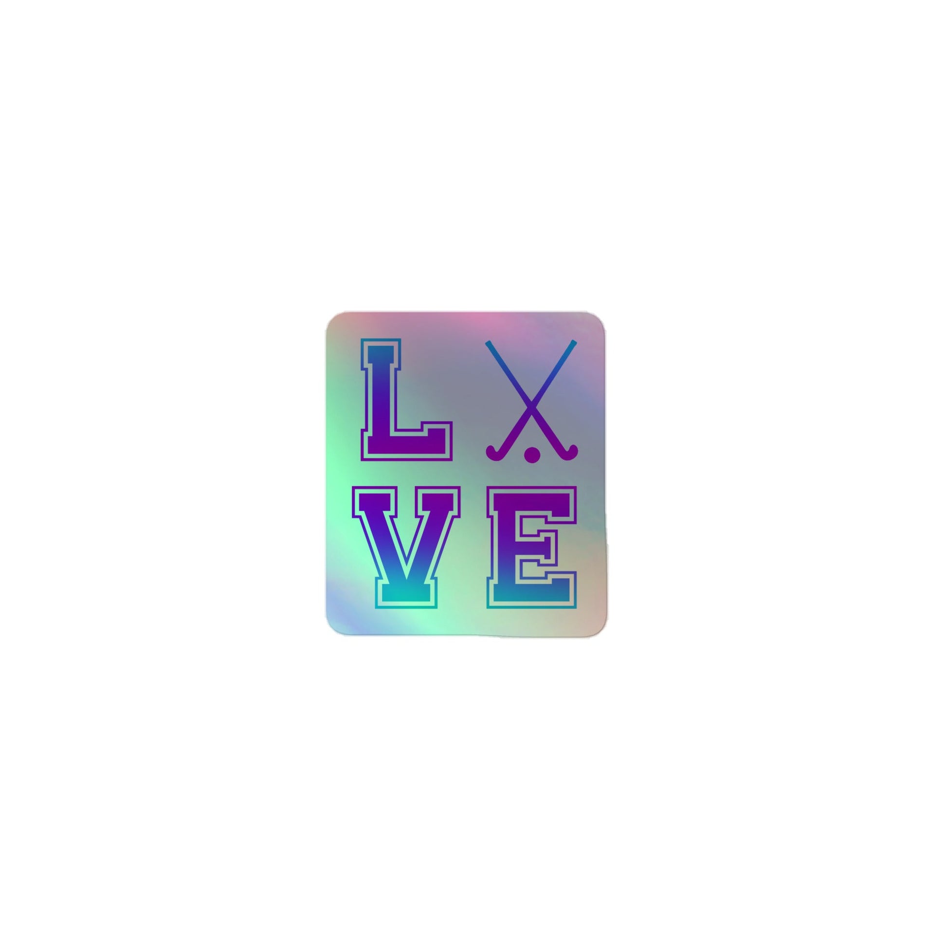 Field Hockey Love Holographic stickers - The Sandy Merchant