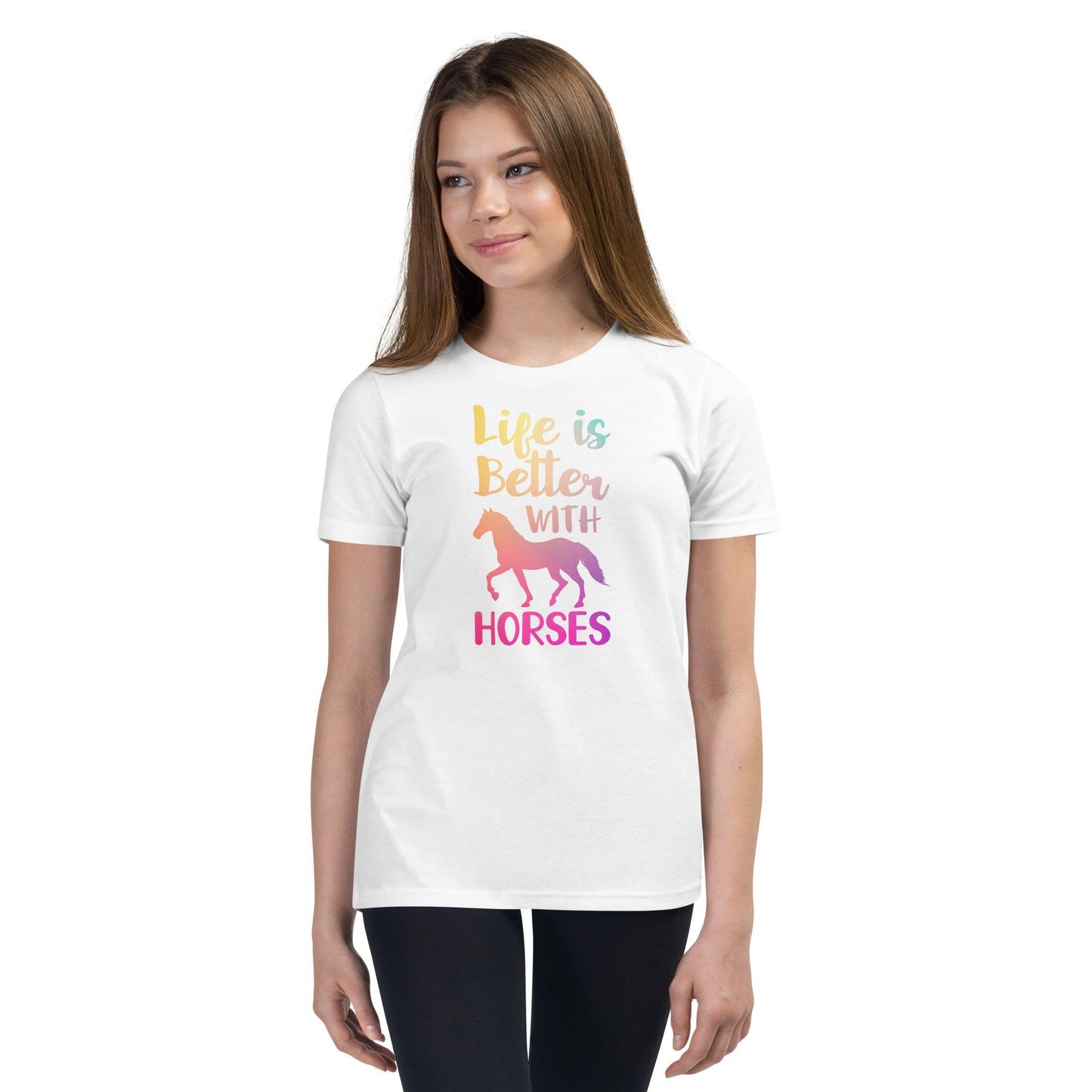 Life's Better With Horses Youth Short Sleeve T-Shirt - The Sandy Merchant