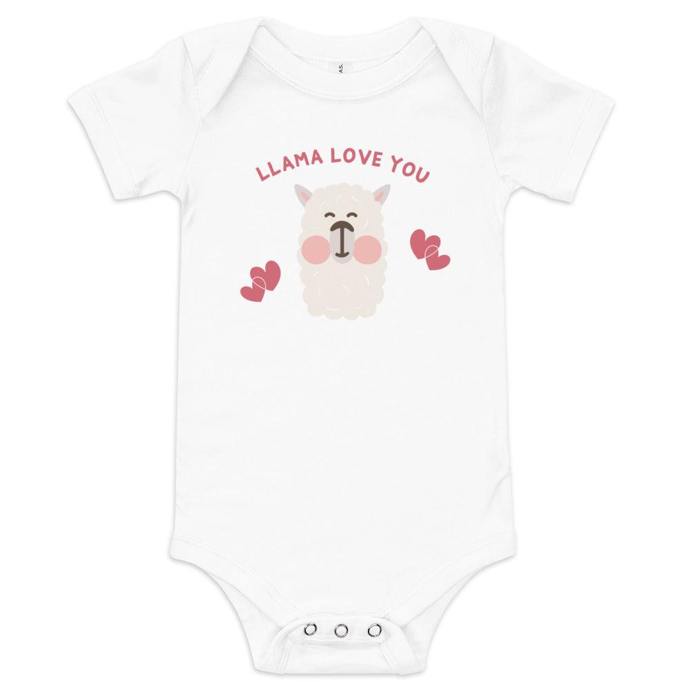 Llama Love You Baby short sleeve one piece - The Sandy Merchant