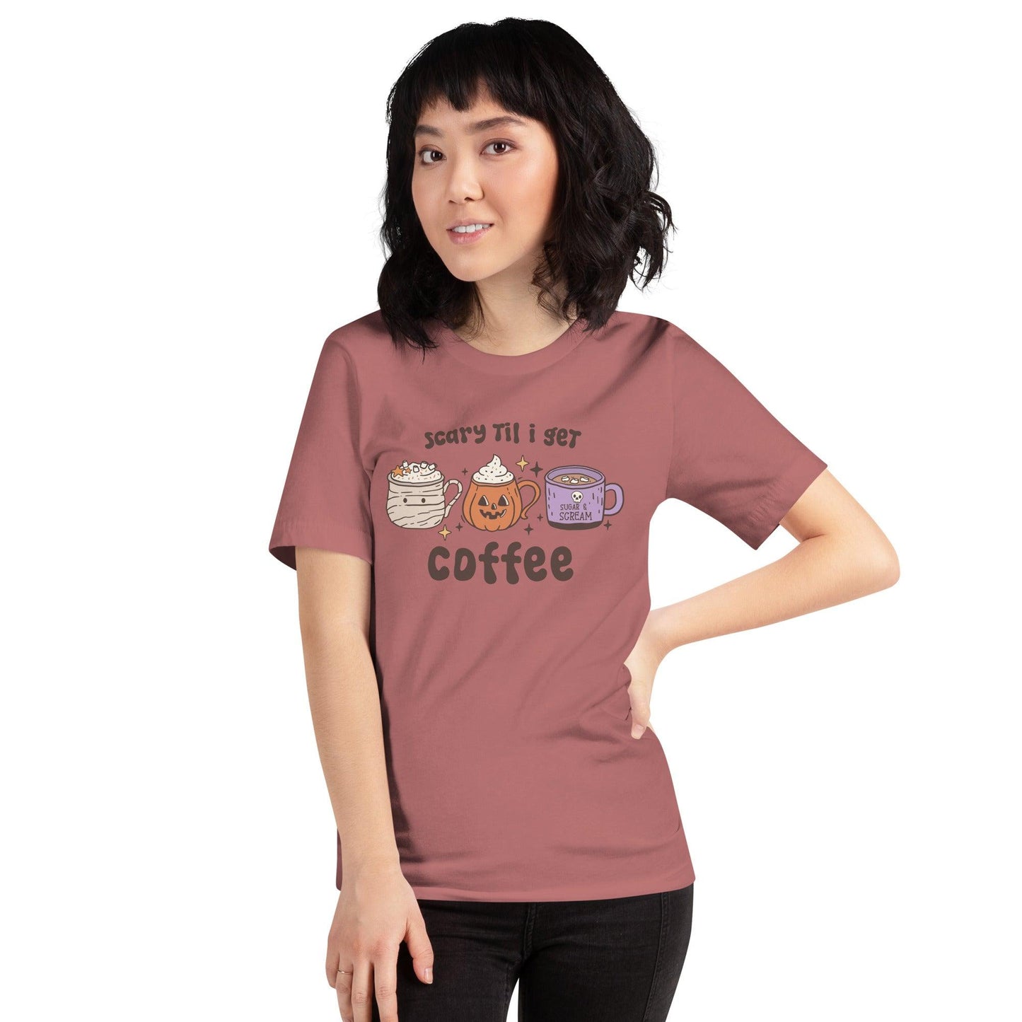 Scary Until Coffee t-shirt - The Sandy Merchant