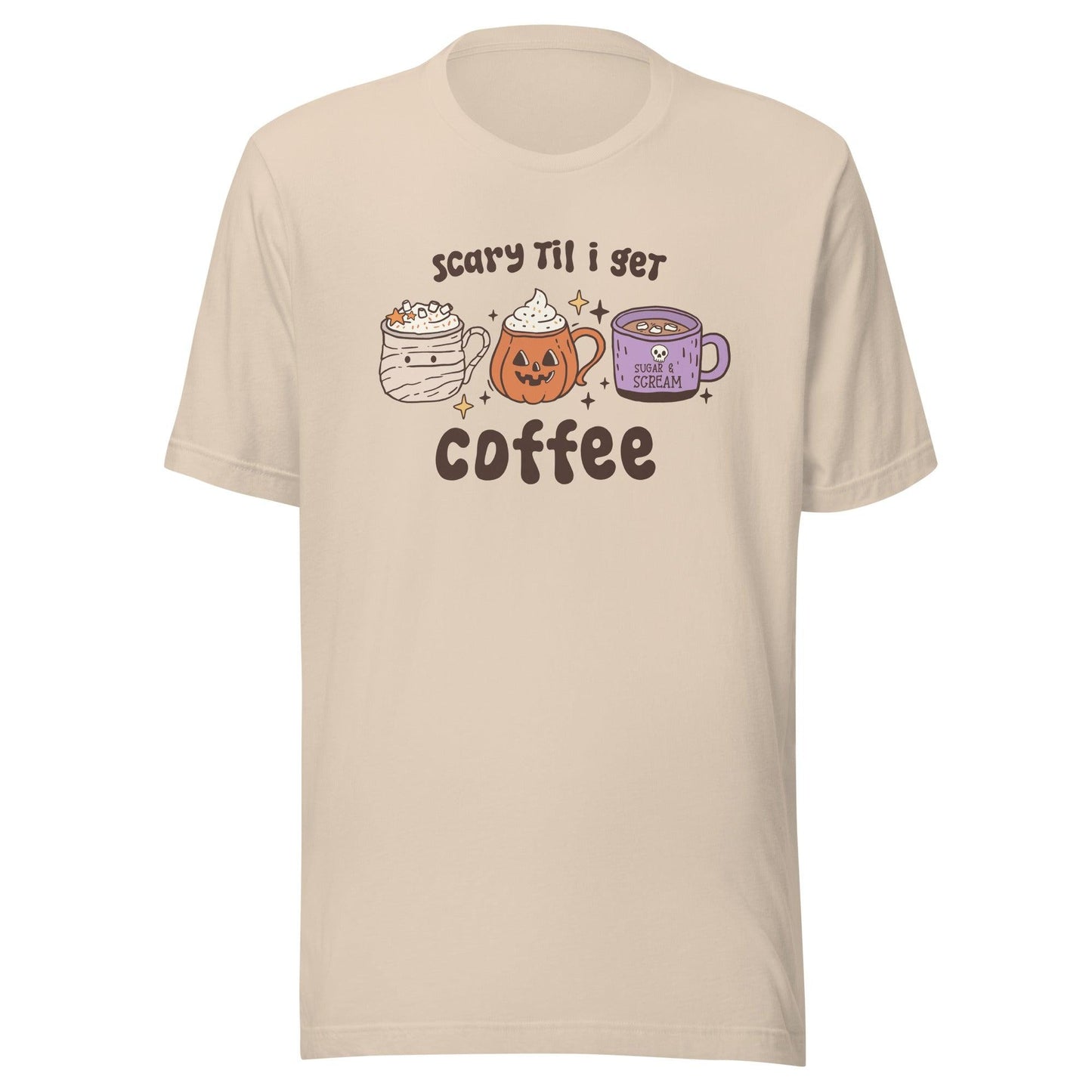 Scary Until Coffee t-shirt - The Sandy Merchant