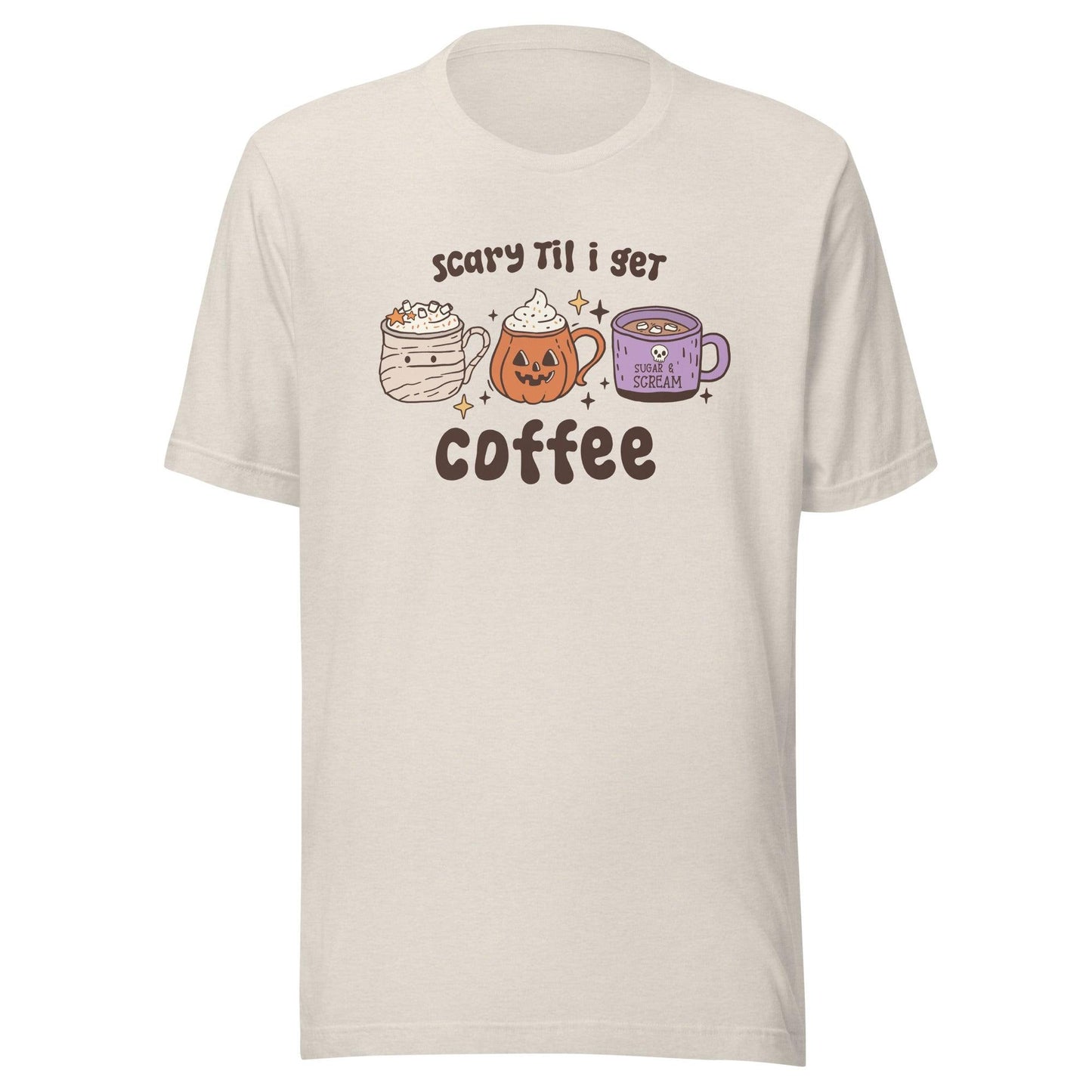 Scary Until Coffee t-shirt - The Sandy Merchant