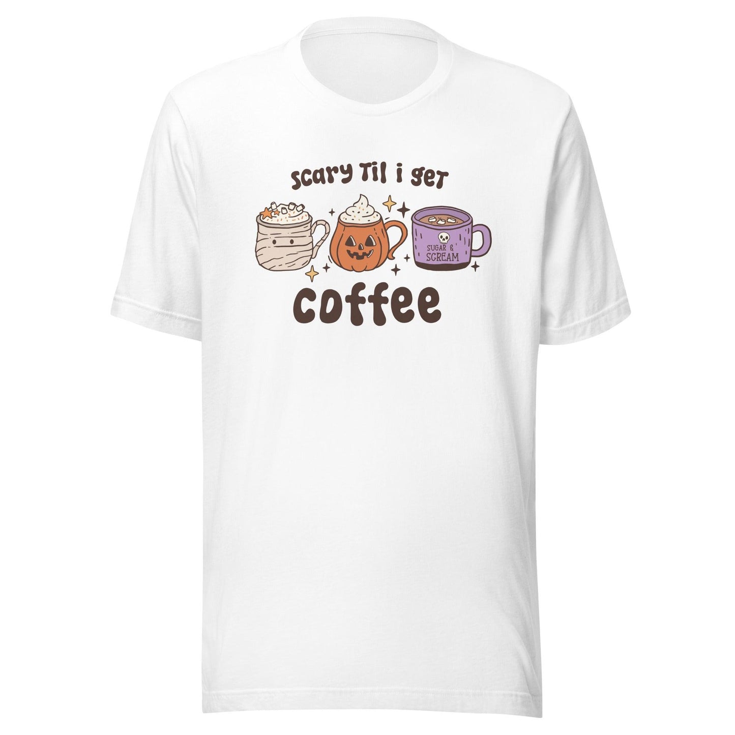 Scary Until Coffee t-shirt - The Sandy Merchant