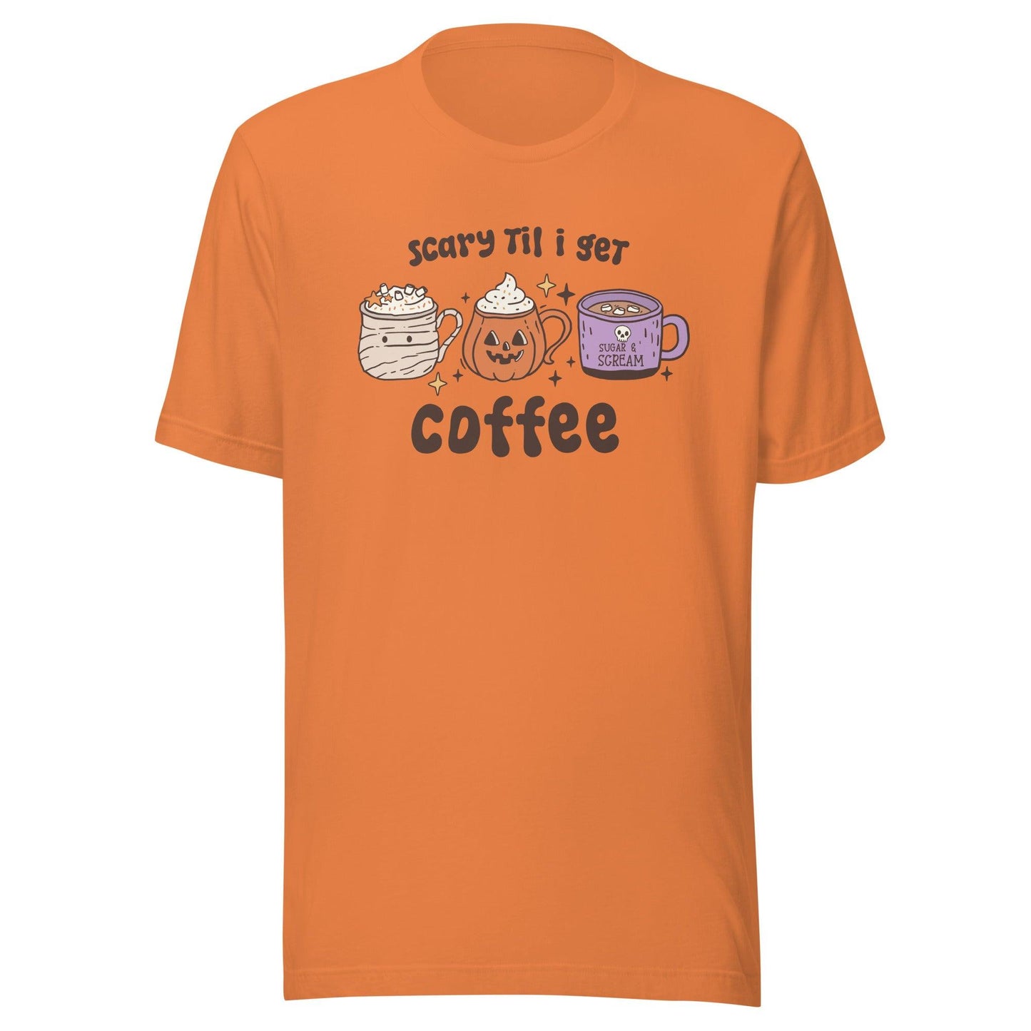 Scary Until Coffee t-shirt - The Sandy Merchant