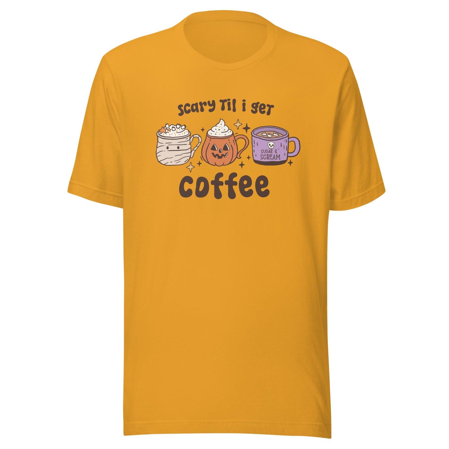 Scary Until Coffee t-shirt - The Sandy Merchant