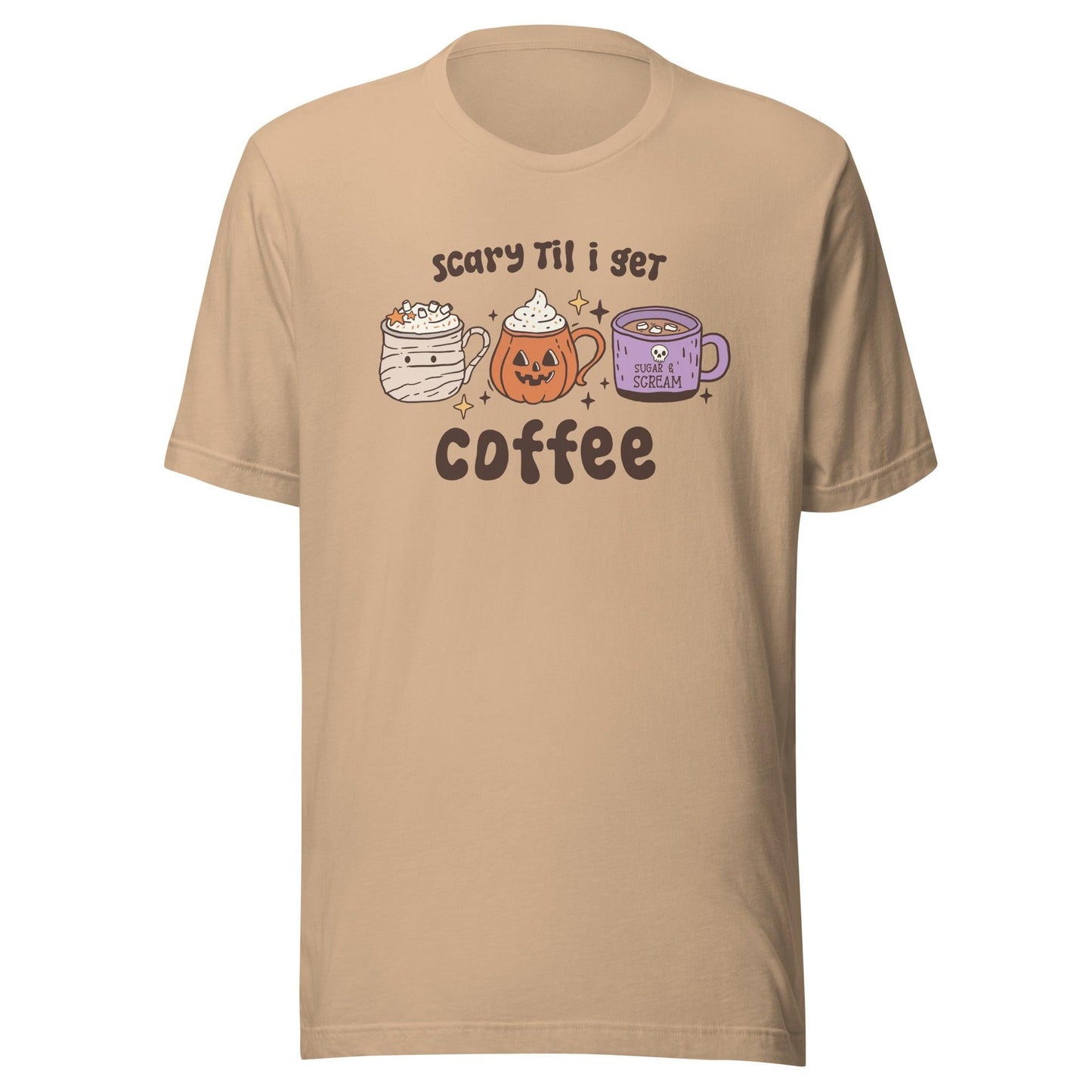 Scary Until Coffee t-shirt - The Sandy Merchant