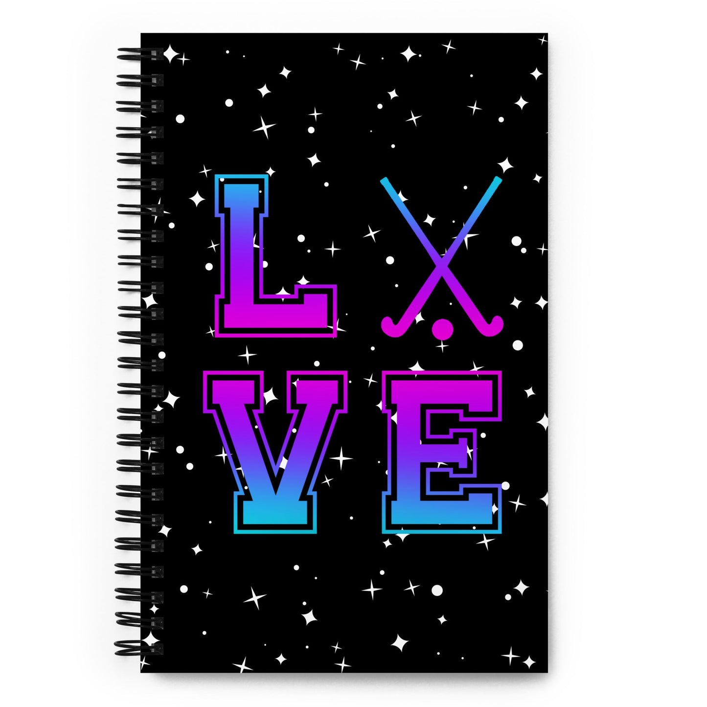 Field Hockey Love Stars Spiral notebook - The Sandy Merchant