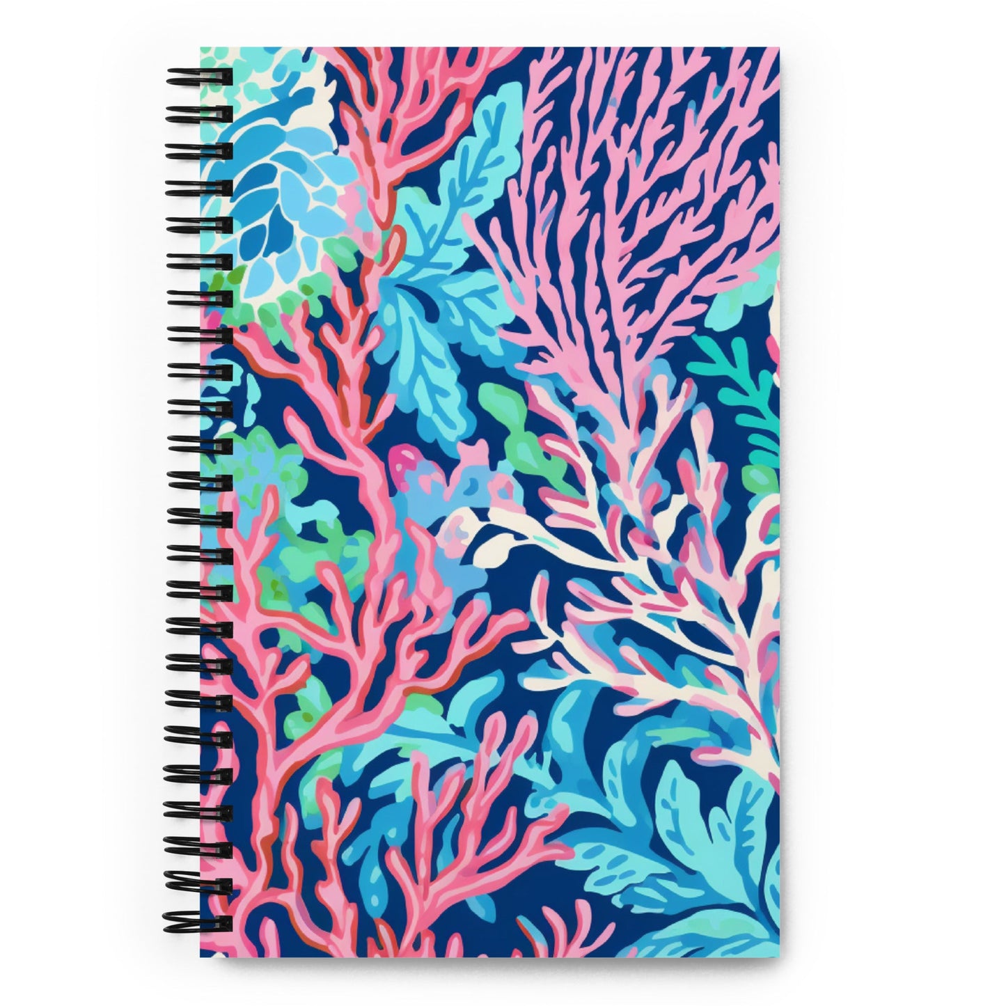 Preppy Coral Spiral notebook