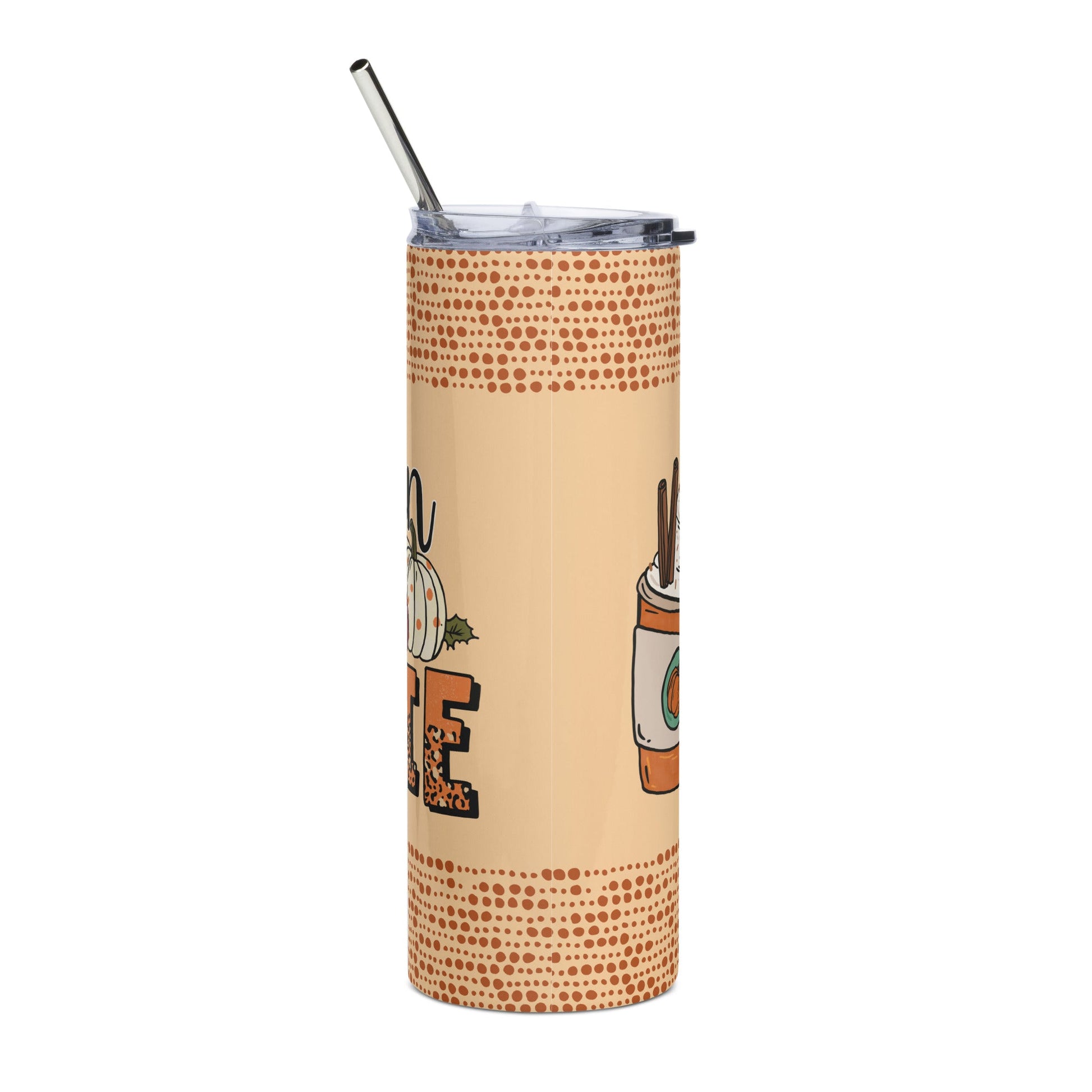 Pumpkin Spice Junkie Stainless steel tumbler - The Sandy Merchant