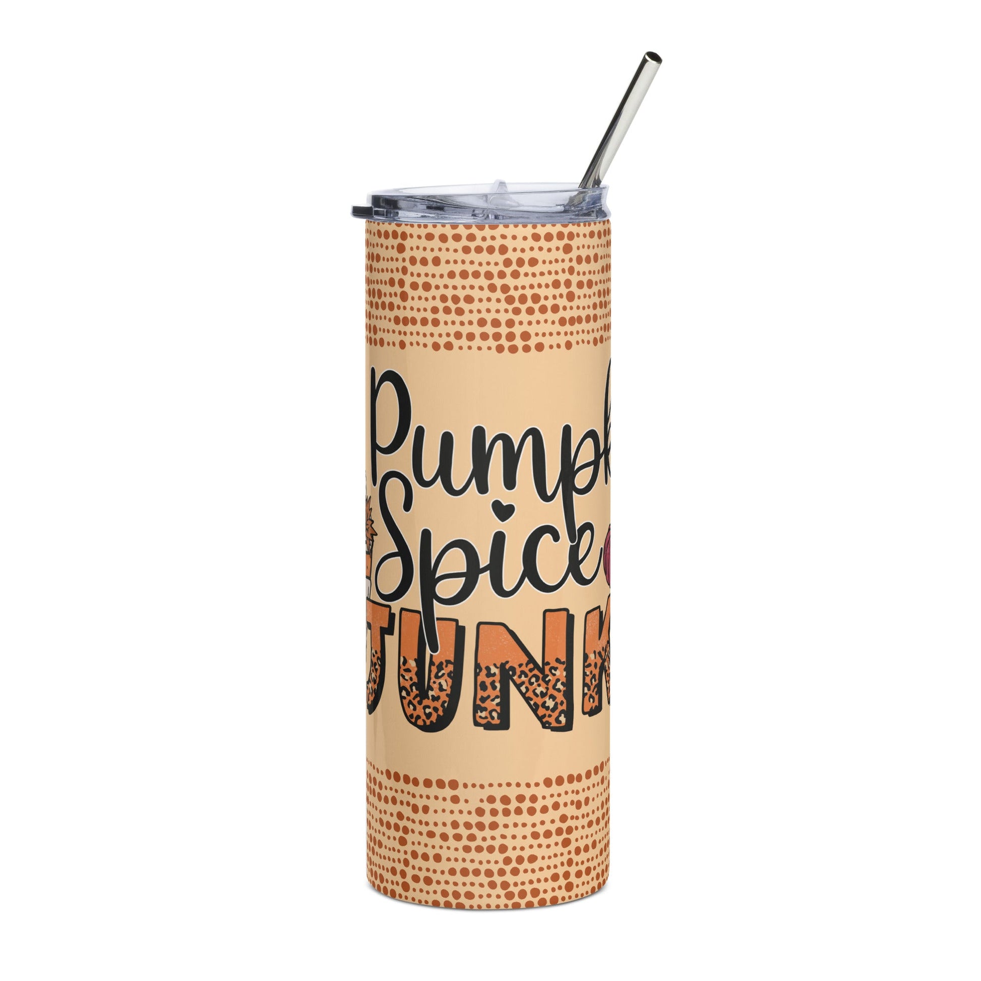 Pumpkin Spice Junkie Stainless steel tumbler - The Sandy Merchant