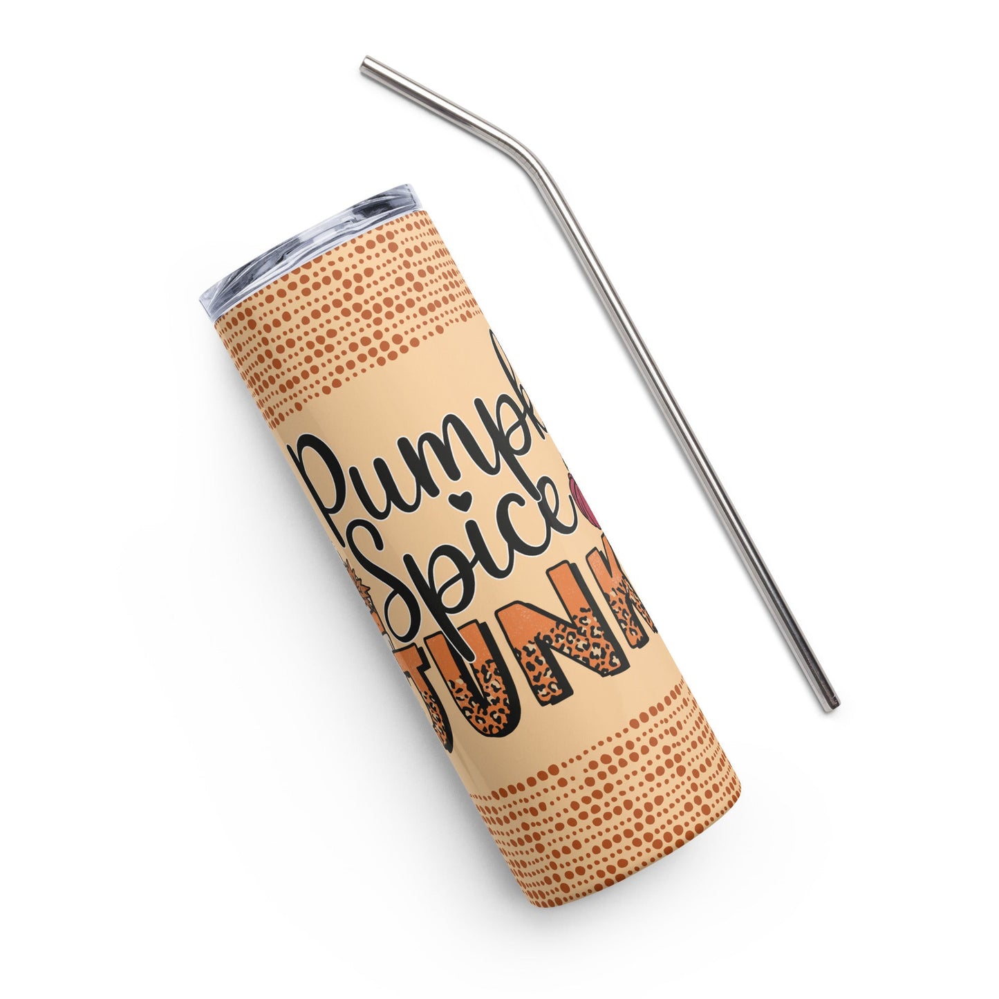 Pumpkin Spice Junkie Stainless steel tumbler - The Sandy Merchant