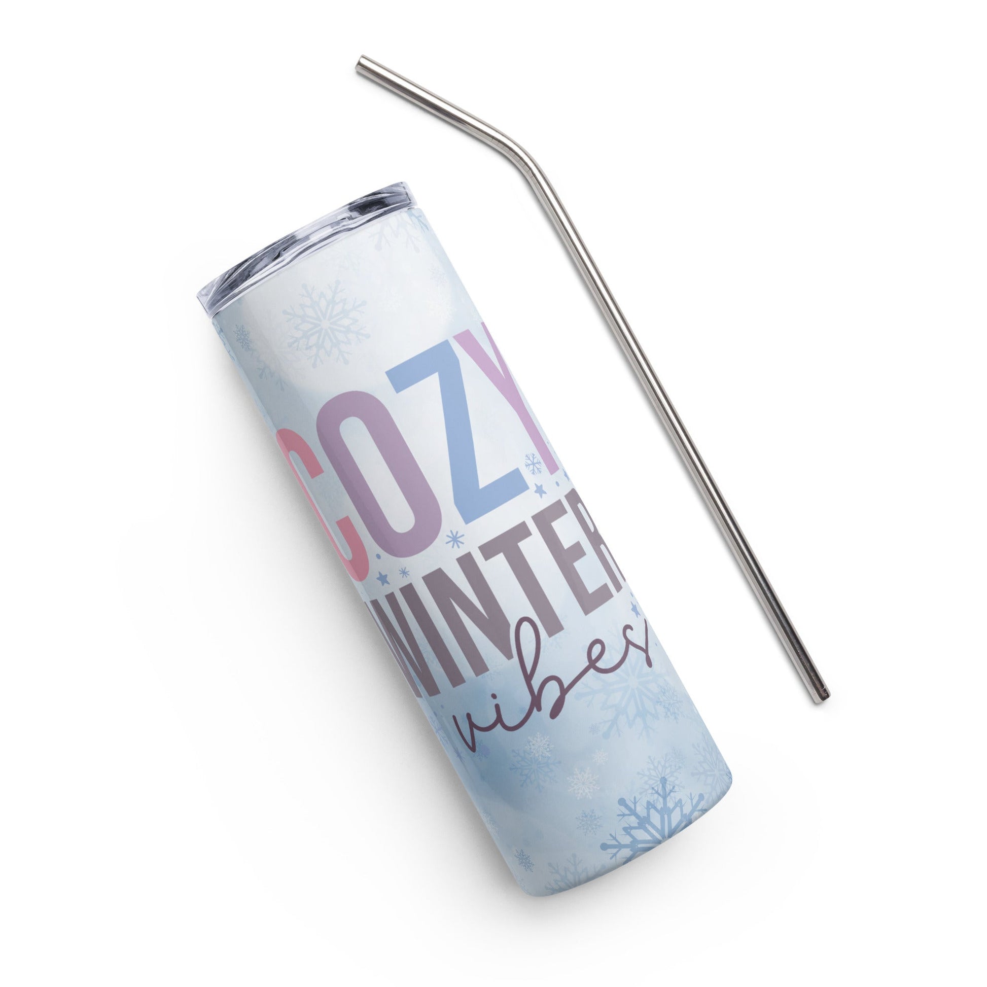 Cozy Winter Vibes Stainless steel tumbler - The Sandy Merchant