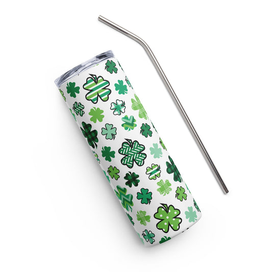 Clover Print Stainless steel tumbler