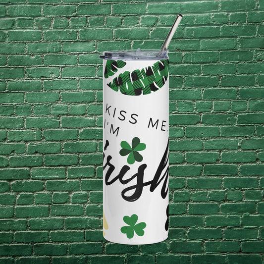 Kiss Me Irish Stainless steel tumbler