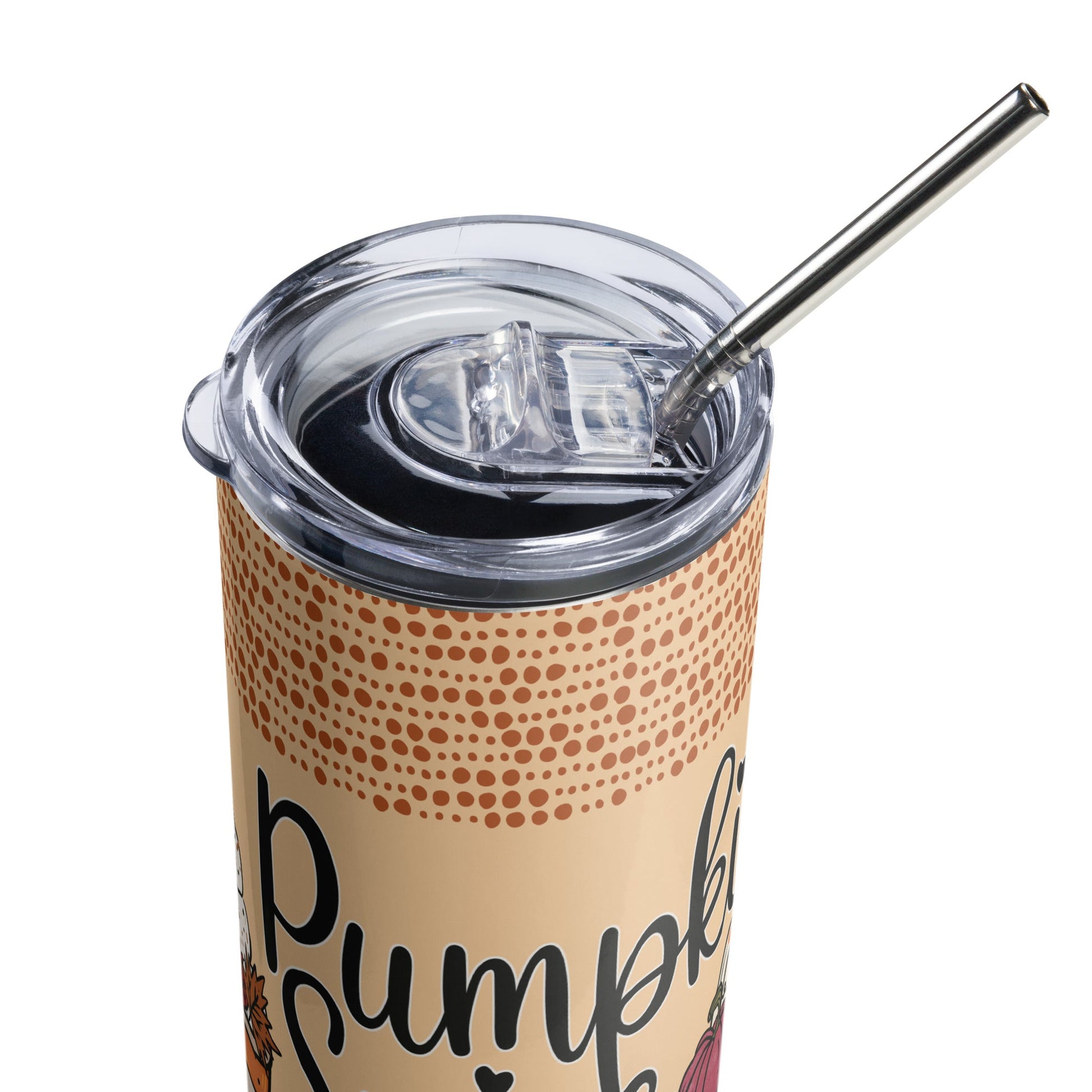 Pumpkin Spice Junkie Stainless steel tumbler - The Sandy Merchant