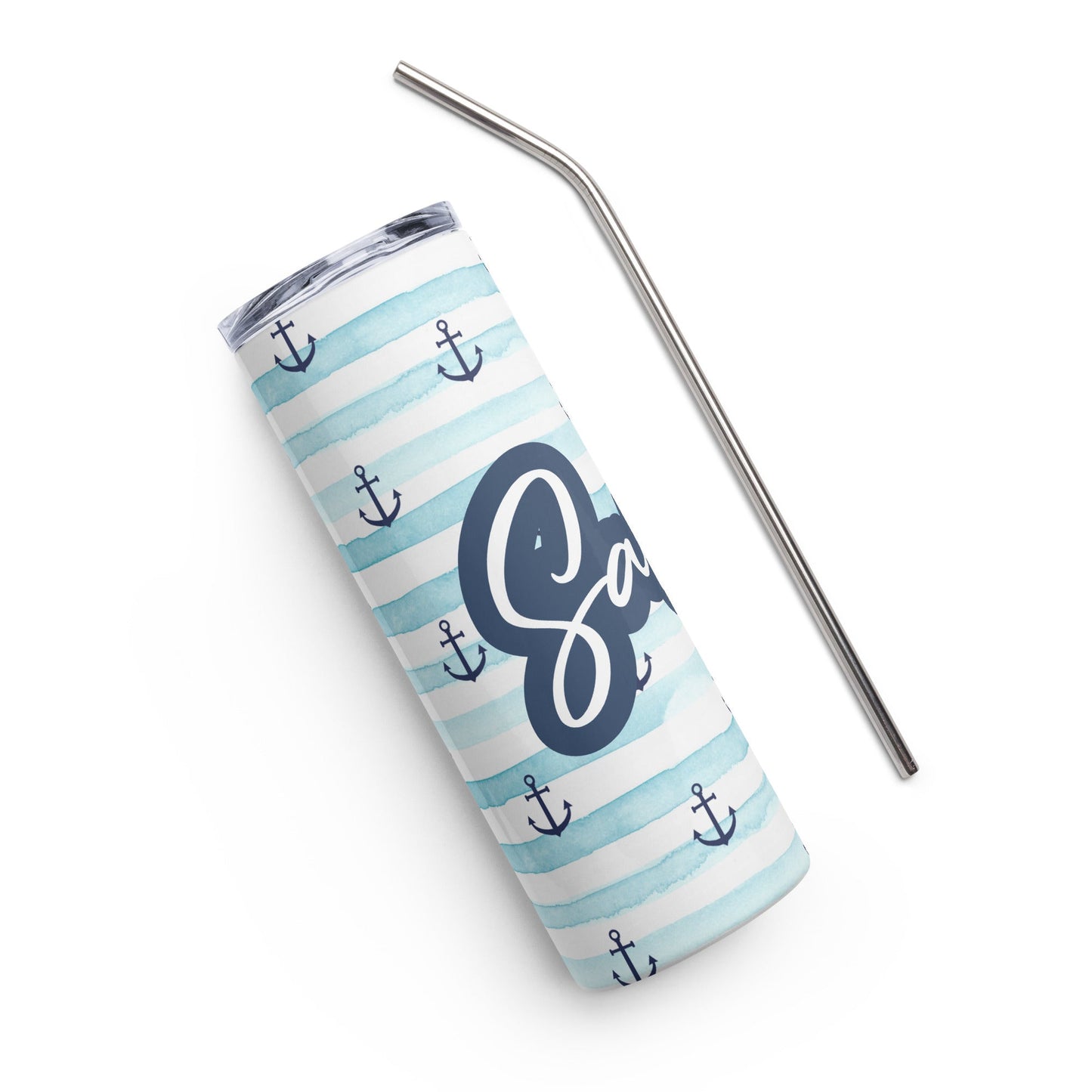 Anchors Away! Stainless steel tumbler