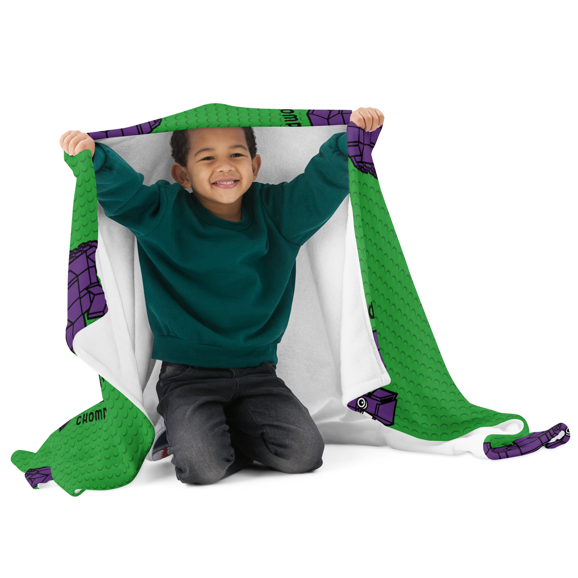 Purple Dino Brick Throw Blanket - The Sandy Merchant